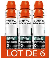 [Batch van 6] L'OREAL MEN EXPERT Sensitive Control Spray Deodorant - 200 ml