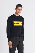Antony Morato Trui Slim Fit Sweater In Pure Cotton Mmsw01194 Ya100042 9000 Black Mannen Maat - L