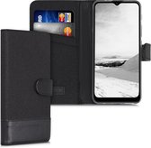 kwmobile telefoonhoesje voor Motorola Moto G30 / Moto G20 / Moto G10 - Hoesje met pasjeshouder in antraciet / zwart - Case met portemonnee