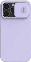 Nillkin CamShield Siliconen Hoesje voor de Apple iPhone 13 Pro - Back Cover met Camera Slider Paars