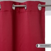 Atmosphera verduisterende gordijnen - set 2x stuks - B135 x L240 cm - rood - geplooid - met ringen - kant en klaar