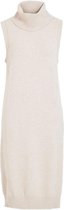 Vila VIRIL LONG SL KNIT VEST Natural Melange Dames Vest - Maat S