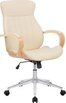 Chaise de bureau Brevik Cuir artificiel, Natura/Crème