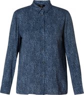 YEST Oila Essential Blouse - Navy/Sky Blue - maat 44
