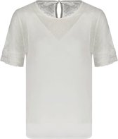 DEELUXE Top met korte mouwen van kant VICKY Off White