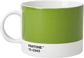 Pantone Theekop en schotel - Bone China - Green 15-0343