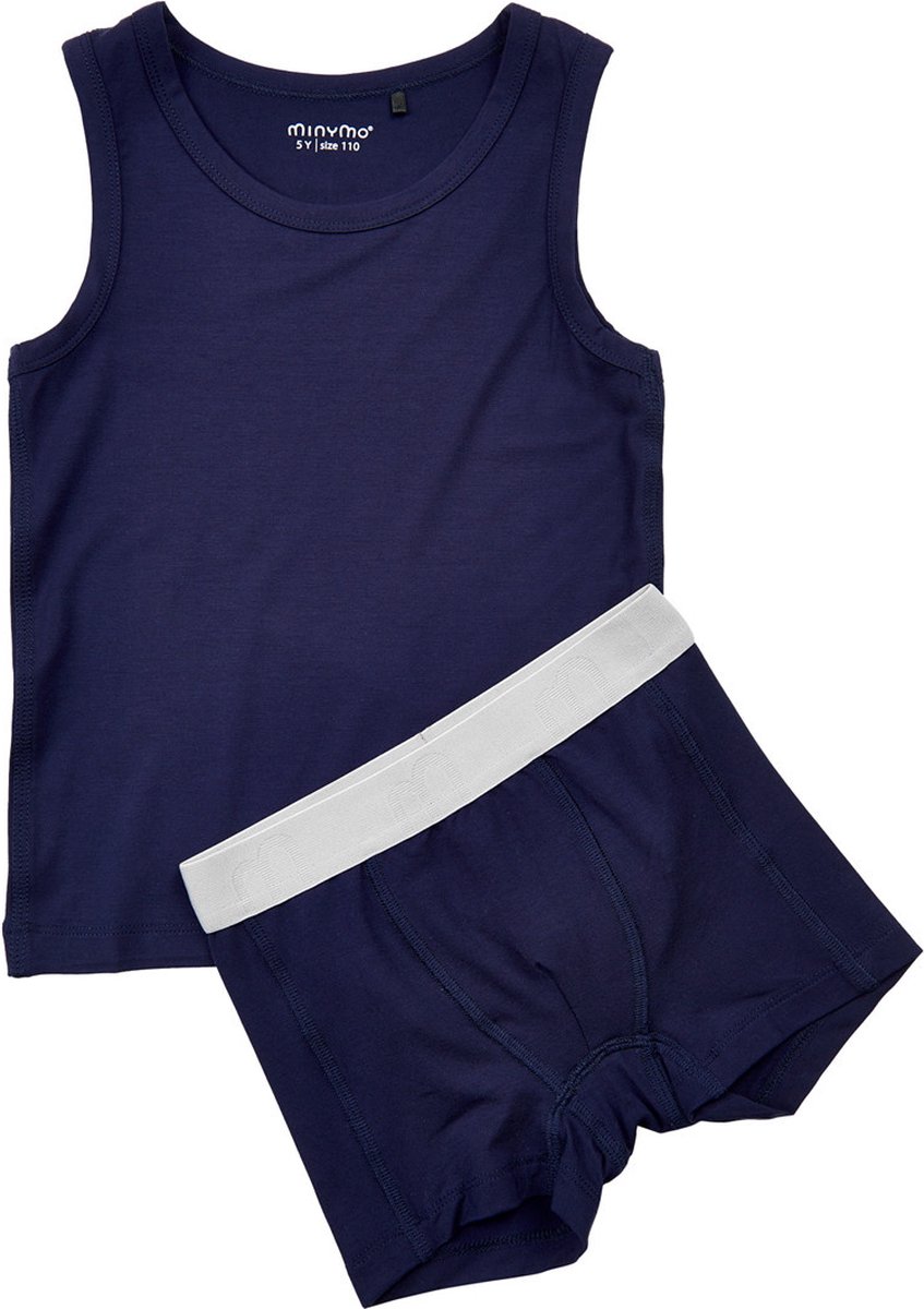 Minymo Ondergoedset Jongens Viscose Blauw 2-delig Maat 92