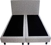 Bedworld Boxspring 140x210 - Lederlook - Zilvergrijs (WL80)