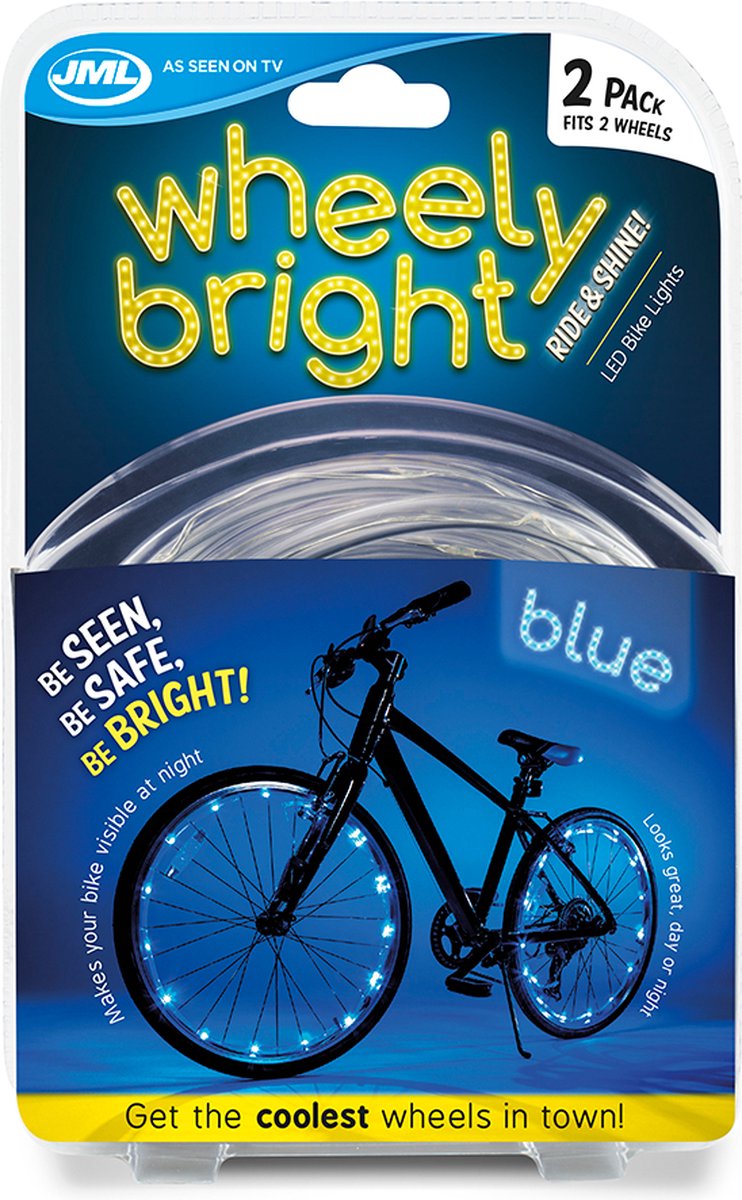 Wheely Bright Blauw - 2 stuks - Fietswielverlichting - Jml