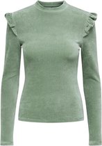 Only Trui Onlfenja Life L/s Frill Top Jrs 15245210 Shadow Dames Maat - XS