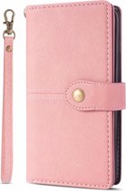 Hoesje geschikt voor iPhone 12 - Bookcase - Pasjeshouder - Portemonnee - Luxe - Kunstleer - Roze