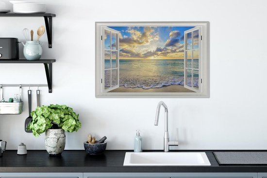 Peintures sur toile See Through - Water - Mer - 90x60 cm - Décoration murale