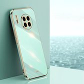 Voor Huawei Mate 30 Pro XINLI Straight 6D Plating Gold Edge TPU Shockproof Case (Mintgroen)