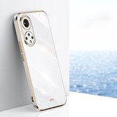 Voor Honor 50 Pro XINLI Straight 6D Plating Gold Edge TPU Shockproof Case (wit)