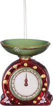 House of Seasons Weegschaal Kerst Ornament - H3,5 x Ø3 cm - Rood