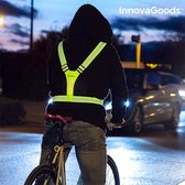 InnovaGoods - Sport LED Reflecterend Hardloopvest - Elastische en aanpasbare taille en schouderriemen - Veiligheidssloten