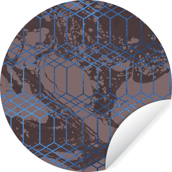 Papier Peint Cercle - Marbre - Grijs - Or - Motifs - ⌀ 30 cm