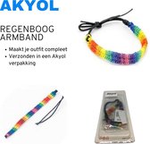 Akyol - Lgbt Pride Regenboog armband - Gay - lesbian - trans - cadeau - kado - geschenk - gift - verjaardag - feestdag – verassing – respect – ecual – gelijk – lgbt – bi