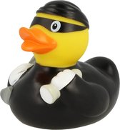 Lilalu Badeend Dief Junior 8,5 Cm Zwart/wit/geel