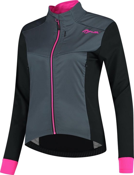 Rogelli Contenta Fietsjack Winter - Dames - Grijs, Zwart, Roze - Maat M