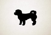 Shih-poo - Silhouette hond - XS - 19x27cm - Zwart - wanddecoratie