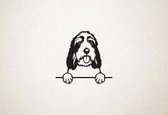 Grand Basset Griffon Vendeen - hond met pootjes - M - 56x60cm - Zwart - wanddecoratie