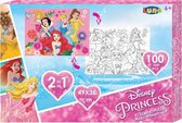 kleurplaat en puzzel Princess 49 cm karton 100 stuks