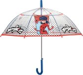 paraplu Ladybug automatisch 74 cm meisjes transparant