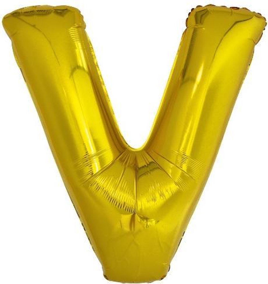 Afbeelding van product Amscan  letterballon V folie 86 cm goud