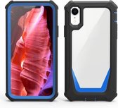 Stellar Space PC + TPU 360 graden all-inclusive schokbestendig hoesje voor iPhone XR (zwart blauw)