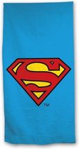 strandlaken Superman 140 x 70 cm blauw