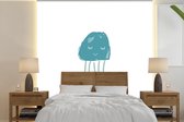 Behang - Fotobehang Pastel - Kwal - Illustratie - Breedte 280 cm x hoogte 280 cm