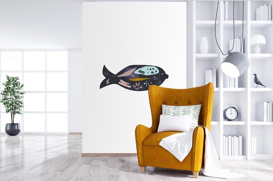 Papier peint - Papiers Papier peint photo Poissons - Pastel - Zwart - Largeur 170 cm x Hauteur 260 cm