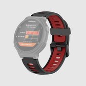Voor Garmin Forerunner 735/235 tweekleurige siliconen vervangende horlogeband (zwart + rood)