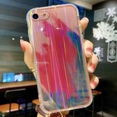 IMD Rendering Watercolor Aurora Pattern Shockproof TPU + PC beschermhoes voor iPhone SE 2020/8/7 (Berry Color)