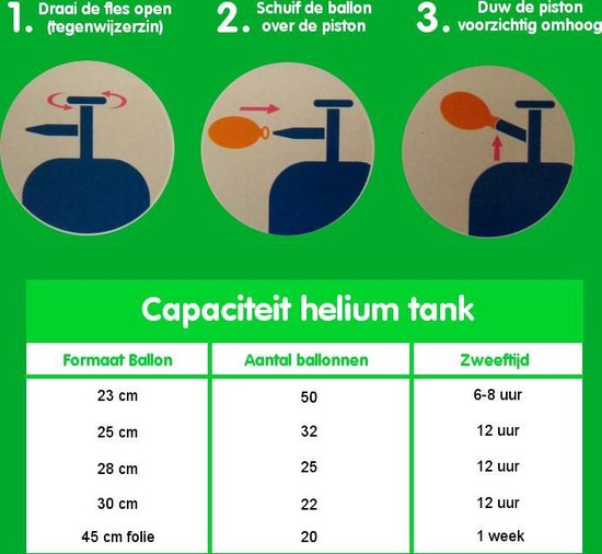Helium tank voor 50 ballonnen - Merkloos