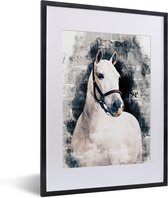 Cadre photo avec affiche - Cheval - Wit - Journal - Filles - Enfants - Meiden - 30x40 cm - Cadre pour affiche