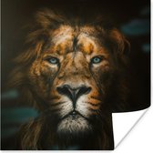 Affiche Lion dans la jungle - 100x100 cm XXL