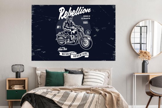 Affiche Moto - Vêtements de moto - Homme - Vintage - 180x120 cm XXL