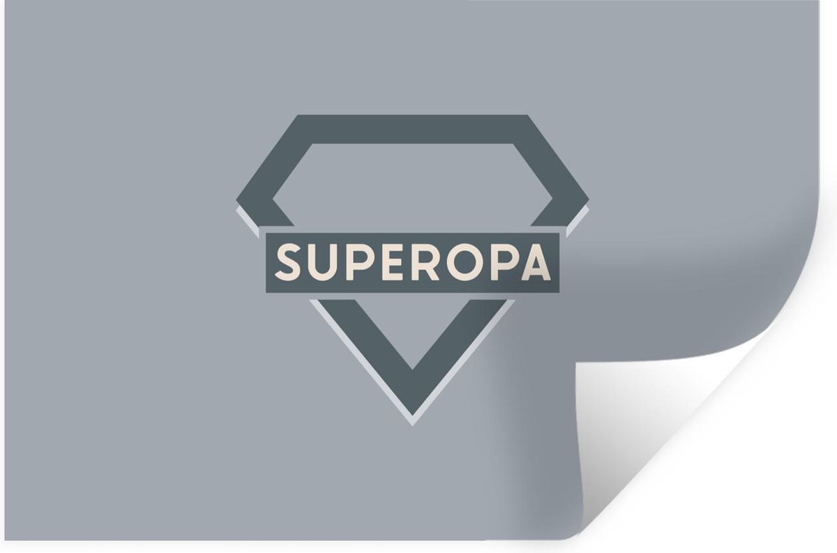 Muurstickers - Sticker Folie - Superopa - Quotes - Opa - Spreuken - 90x60 cm - Plakfolie - Muurstickers Kinderkamer - Zelfklevend Behang - Zelfklevend behangpapier - Stickerfolie