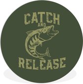 Cercle mural - Cercle mural Indoor - ⌀ 60 cm - Plastique - Vintage - Poisson - Texte