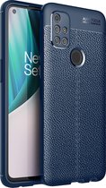 OnePlus Nord N10 5G Hoesje - Mobigear - Luxury Serie - TPU Backcover - Blauw - Hoesje Geschikt Voor OnePlus Nord N10 5G