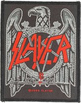 Slayer Black Eagle Logo Standard Tissé Patch Emblème Zwart/Rouge - Merchandise Officielle
