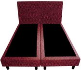 Bedworld Boxspring 180x220 - Geveerd - Tweedlook - Bordeaux rood (M63)