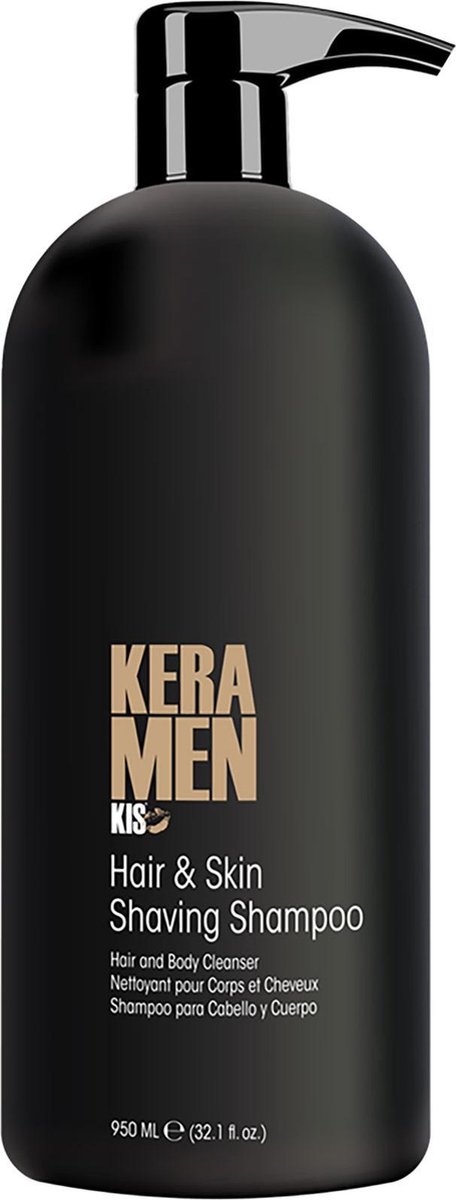 KIS Keramen Hair & Skin Shaving Shampoo 950ml - Normale shampoo vrouwen - Voor Alle haartypes