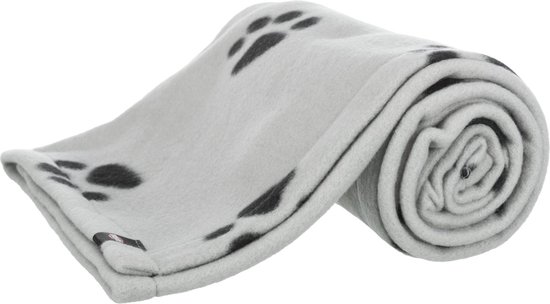 Trixie Barney Fleece Hondendeken Lichtgrijs / Zwart 150X100 CM