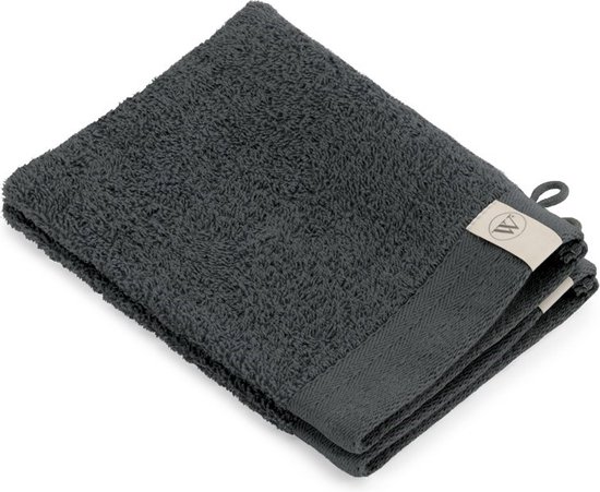 Walra 550gr Soft Cotton 2x Débarbouillette Anthracite 16x21cm