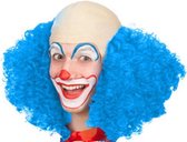 Carnival Toys Verkleedpruik Clown Heren Latex Lichtblauw