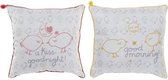Kussen DKD Home Decor 8424001663385 Oranje Polyester Geel Kinderen (2 Stuks)