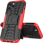 Hoesje geschikt voor iPhone 12 Pro Max - Schokbestendige Back Cover - Rood
